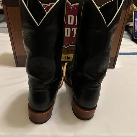 Nocona TCU Women’s Cowboy Boots – Black Leather, Square Toe, Size 8B – Gameday R - Picture 4 of 7